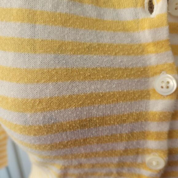 XS Gap yellow and white striped half-sleeve cardigan, good condition - Picture 4 of 4